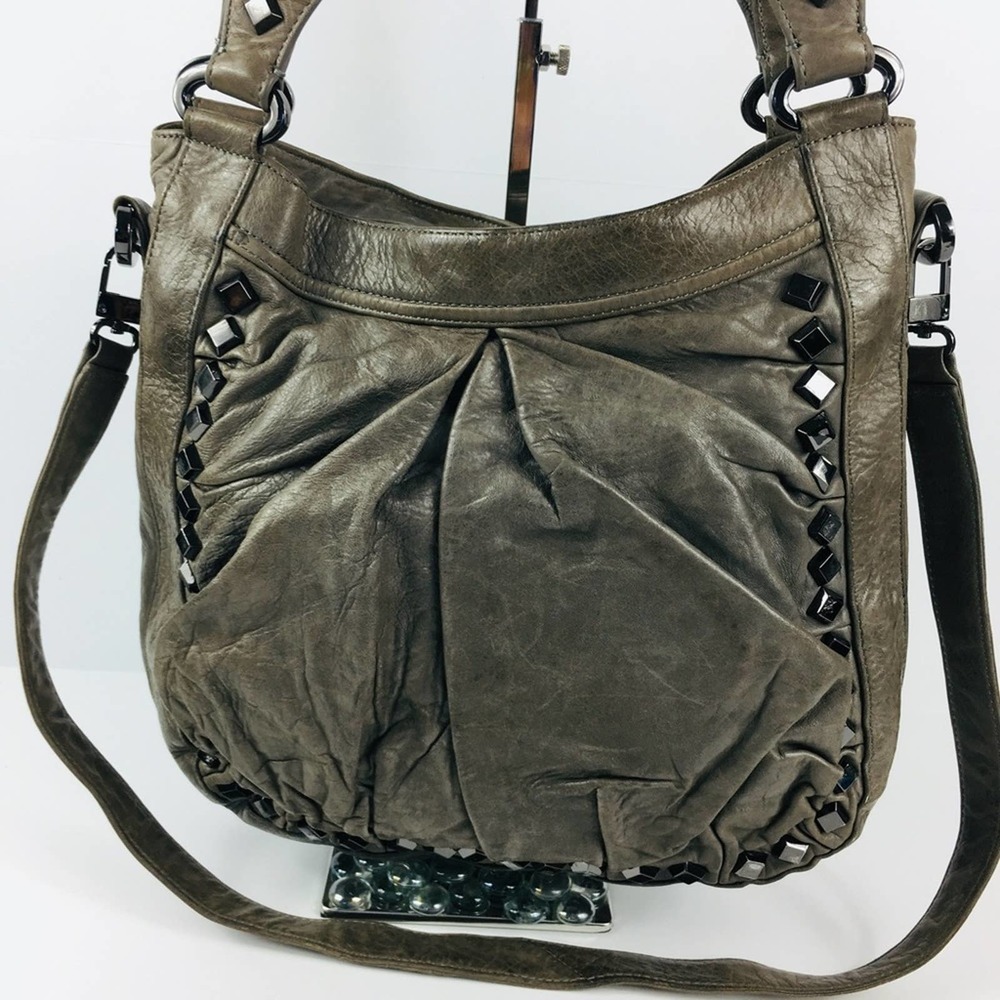 Treesje Marley gray embellished large hobo bag - Picture 2 of 11